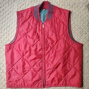 Vintage 1986 McDonald's Employee Quilted Vest Jacket Lining